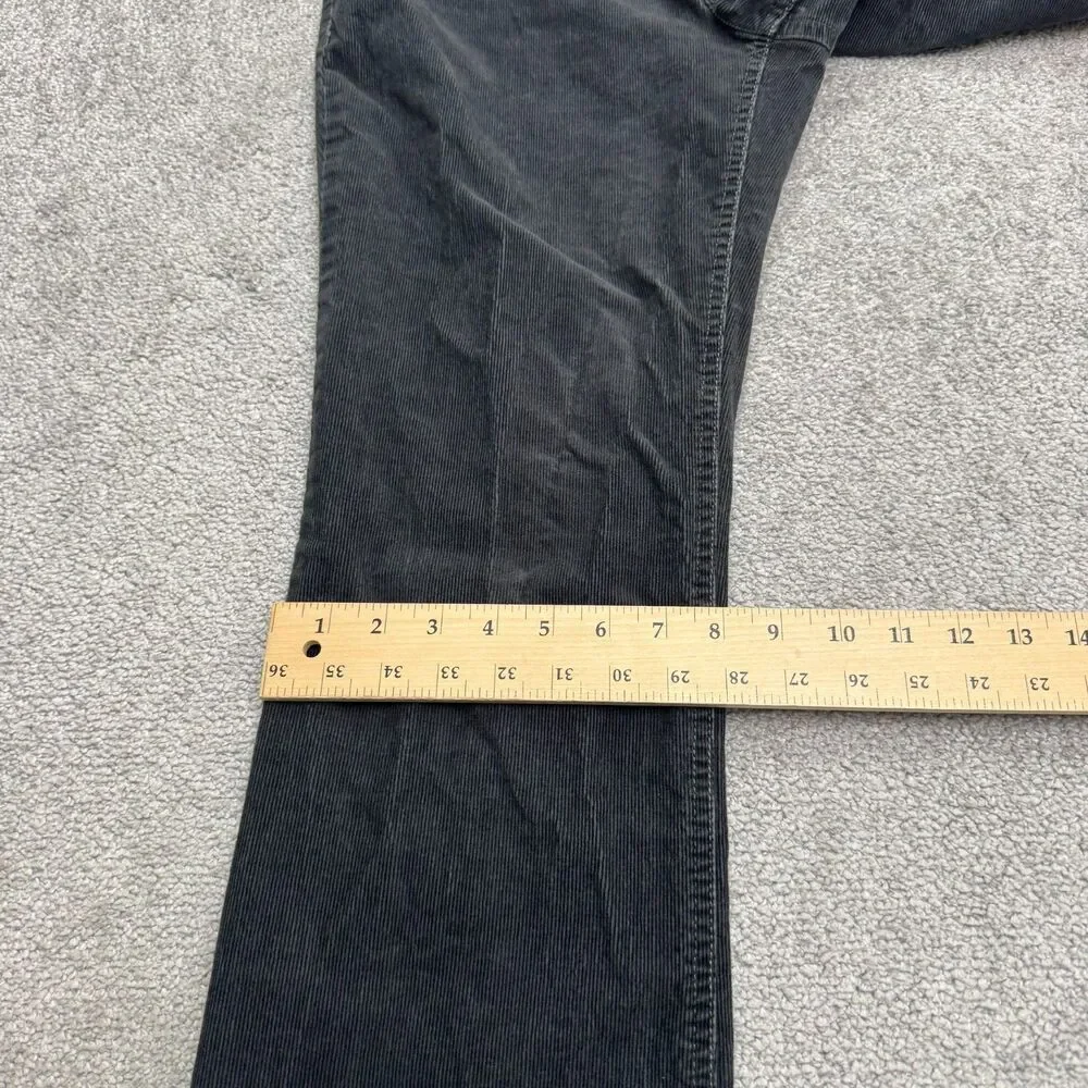 J.Crew Favorite Fit Corduroy Pants Womens 8 Short Charcoal Gray Mid Rise Stretch